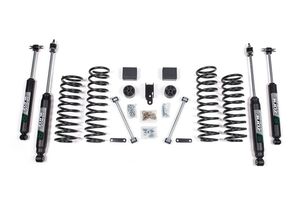 07-11 Jeep Wrangler JK 2WD 3 Inch Lift Kit With Nitro Shocks Zone Offroad