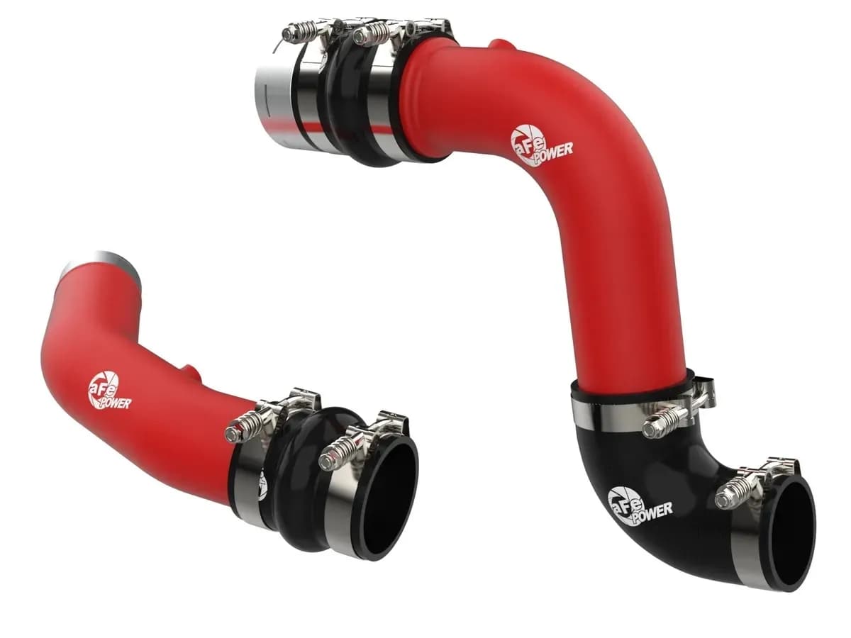 BladeRunner 3 IN Aluminum Hot and Cold Charge Pipe Kit Red Ford Diesel Trucks 23-24 V8-6.7L td