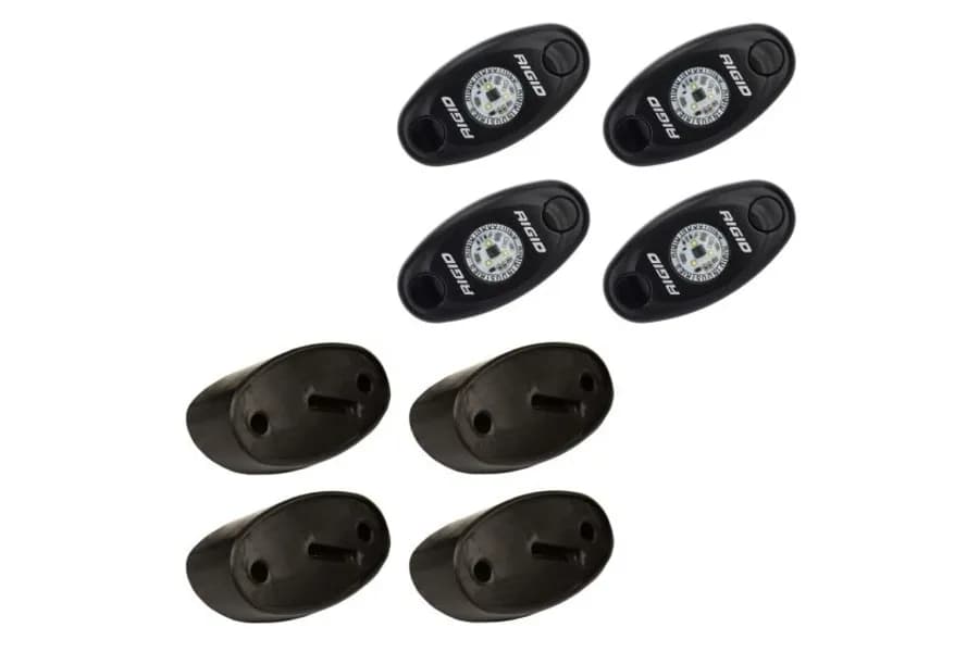 RIGID A-Series LED Universal Rock Light Kit, High Power Amber, Set Of 4