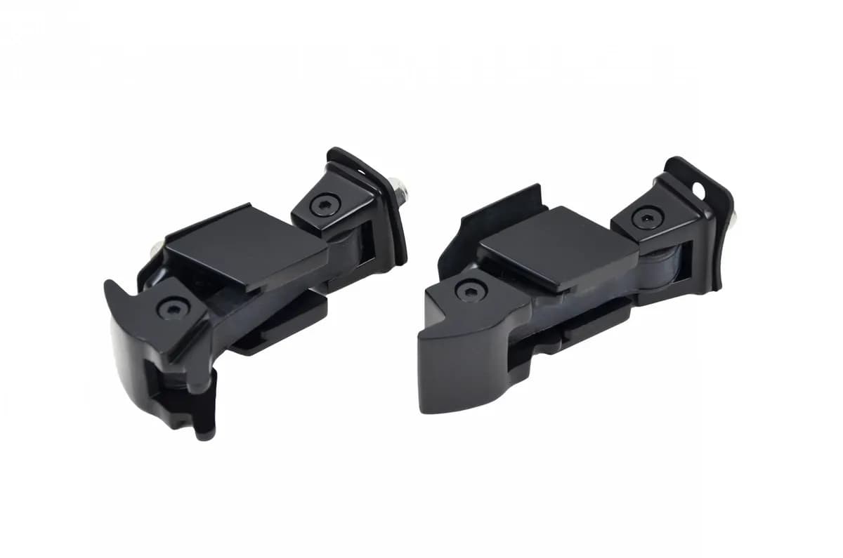 Jeep JK Hood Catch Pair 07-18 Wrangler JK Powdercoat Black Kentrol