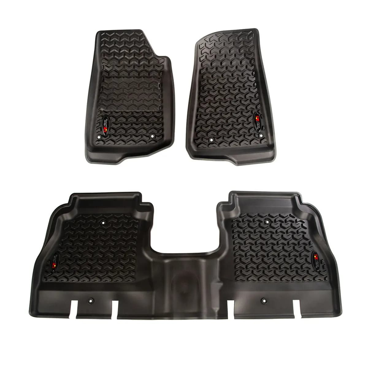 Floor Liner Kit Front/Rear Black; 18c Jeep Wrangler Unlimited Jlu