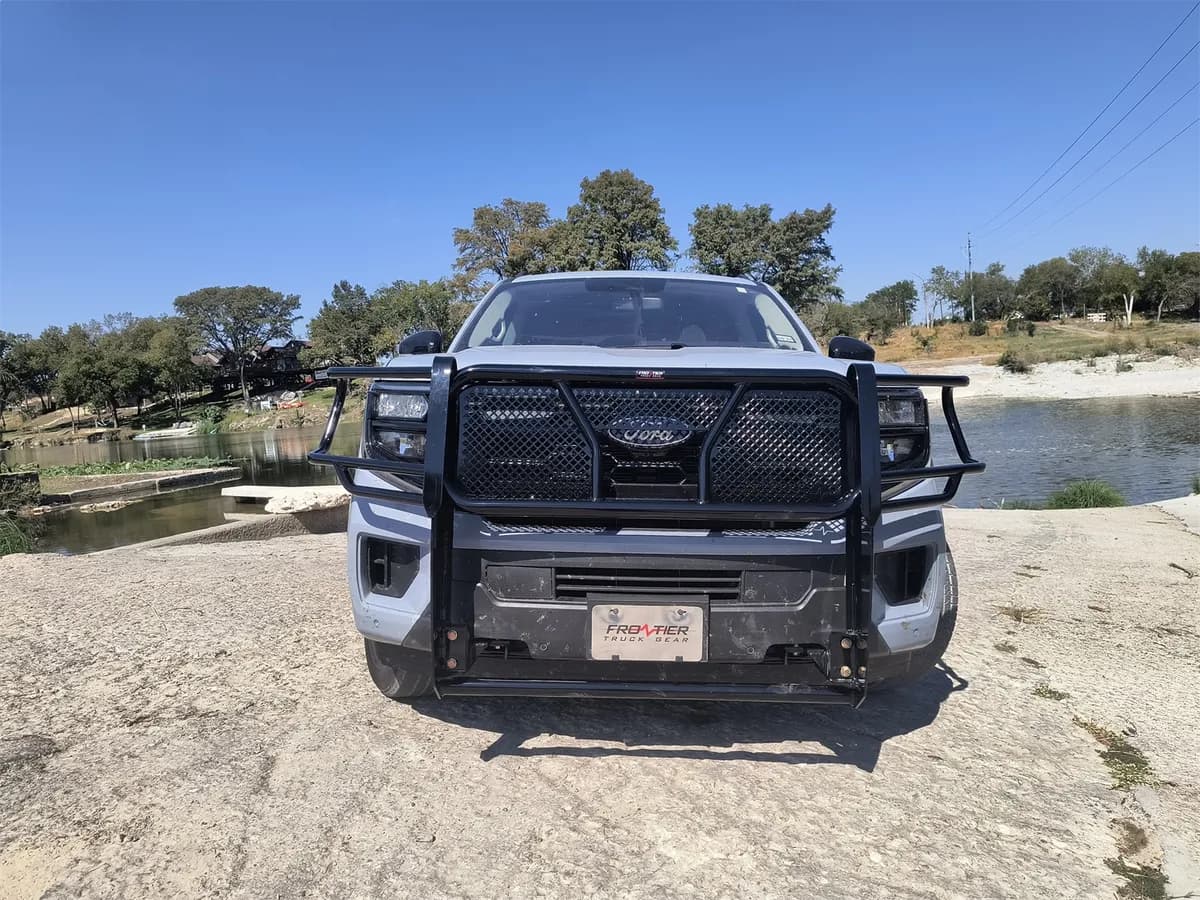Grille Guard; Black Powder Coated;