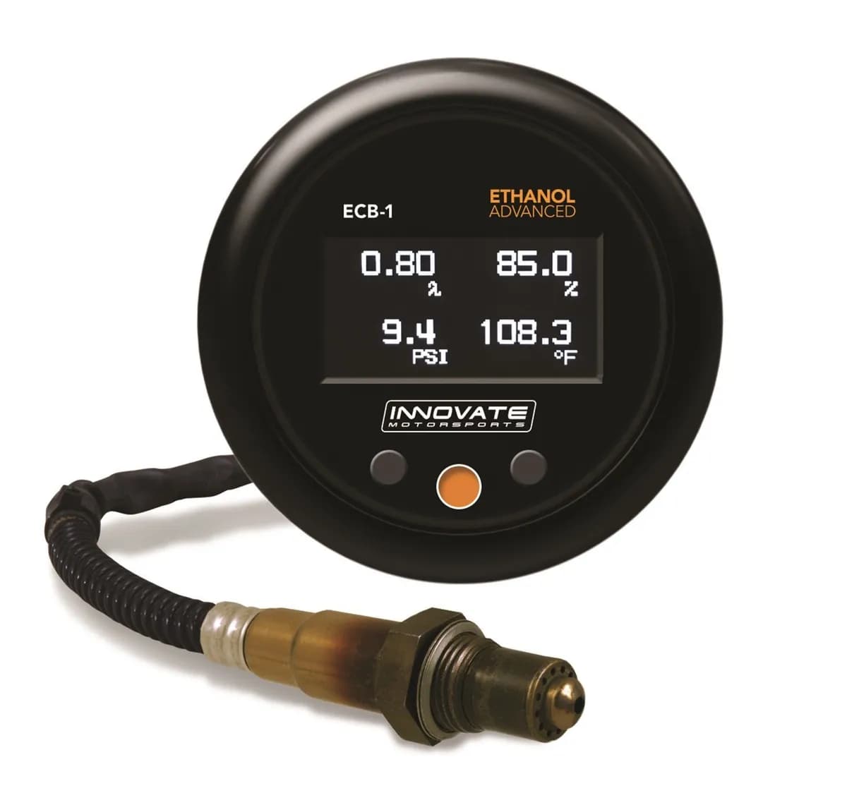 ECB-1: Ethanol Content %; Boost;/Wideband Air/Fuel Ratio Gauge; Ethanol Sensor Not Included