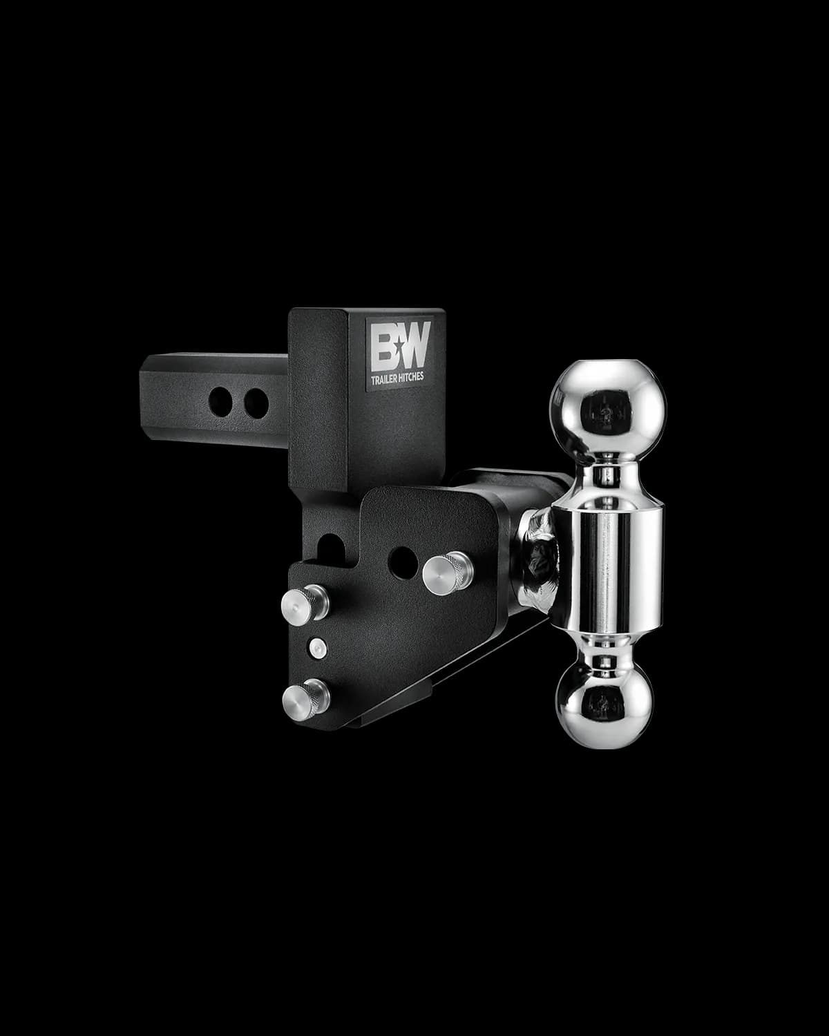 B&W Hitches Tow & Stow 2in Multi-Pro Adjustable Dual Ball Hitch - 2.5in Drop-3.5in Rise