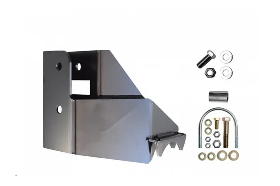 18c Wrangler Manufacturing Rear Raised Trackbar Bracket in Heavy Duty Steel Black Powdercoated