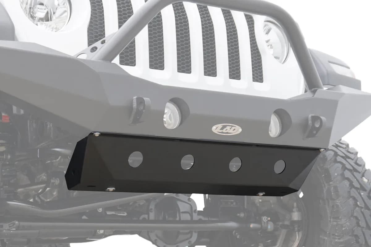 JL/JT Destroyer Front Bumper Skid Plate (Black Powder Coated)
