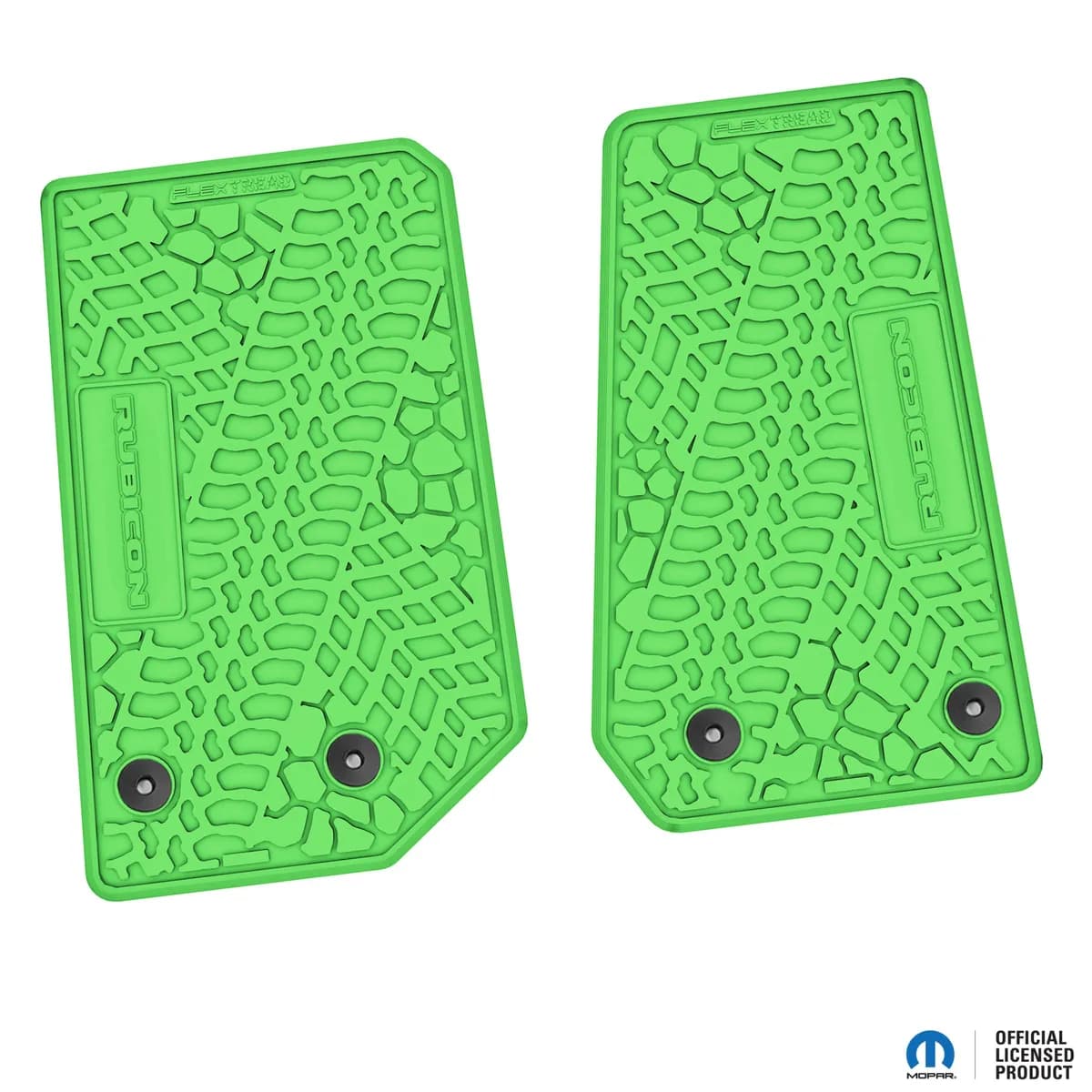 14-18 Jeep JK 2 Dr Front -Tire Tread/Scorched Earth Scene w/ Rubicon Insert - Black w/ Red Insert