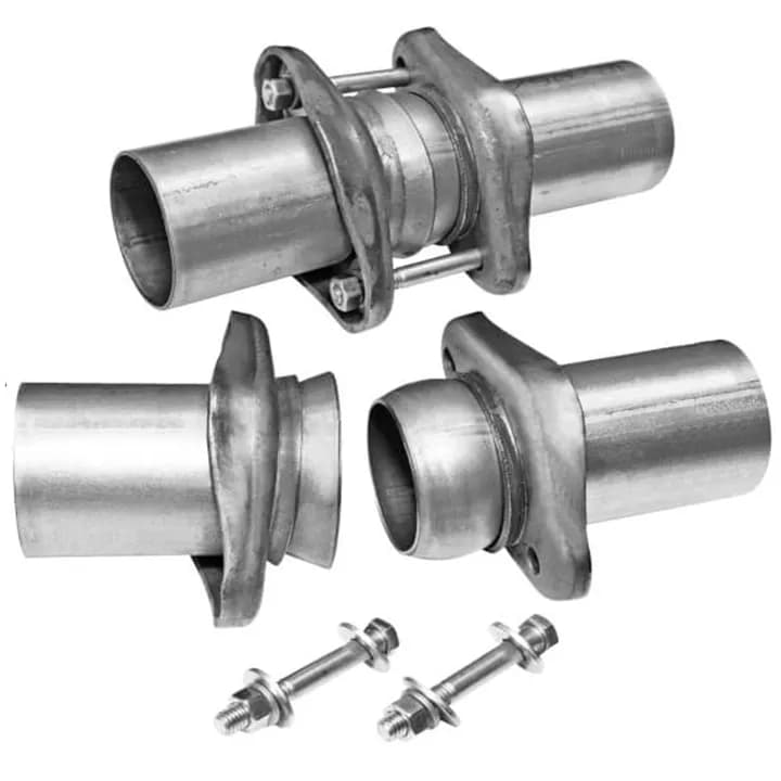Header Collector Ball Flange Kit, 2.50" To 2.50", Requires Welding, 16 Gauge Aluminized Steel: 1 pr