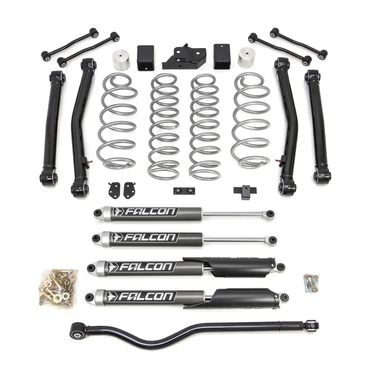 Terrain Flex 4-Arm Kit with Falcon 2.1 Shocks. 3.5ft. (silver spring plus front track bar)