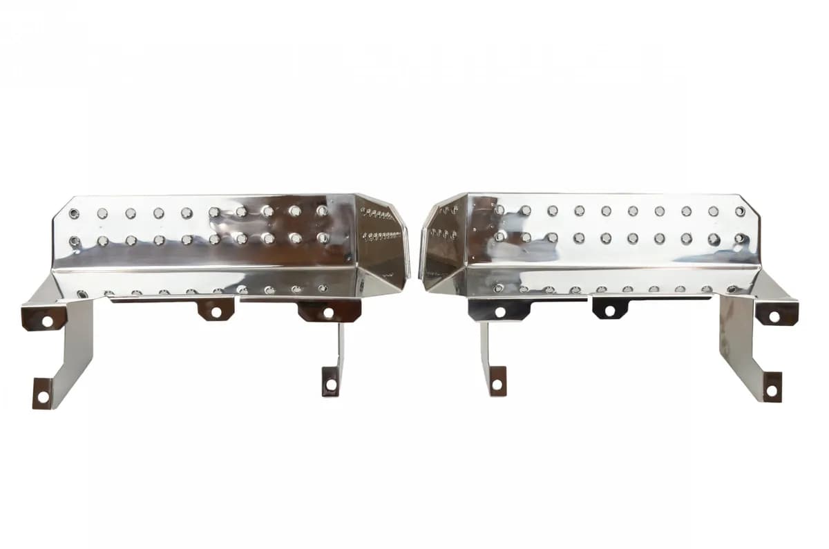 Jeep CJ7/YJ Side Steps Pair 76-95 CJ7 Wrangler YJ Polished Silver Kentrol
