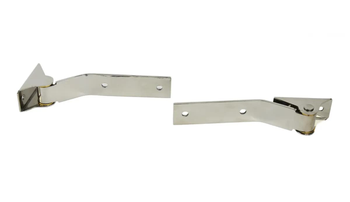 Jeep YJ Tailgate Hinge Pair 87-95 Wrangler TJ Polished Silver Kentrol