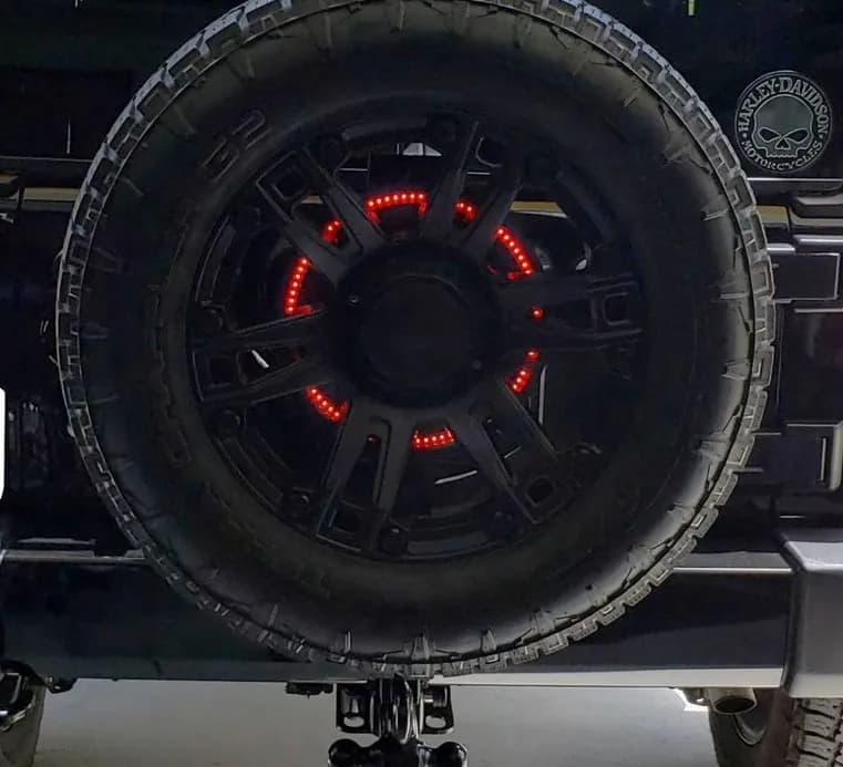 2018+ JEEP Wrangler JL 3rd Brake Light LED 5th Wheel Mount bolt-on pattern