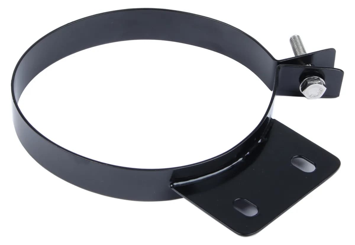 Diesel Stack Exhaust Clamp 6 in Black Finish 304 Stainless Steel Pypes Exhaust