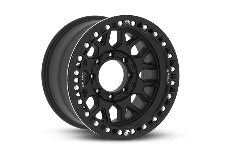 Baja Built Lite Brite OUTLAW Cast Beadlock Wheel, 17x9 8x6.5 -38mm Offset - Black - JT/JL/JK