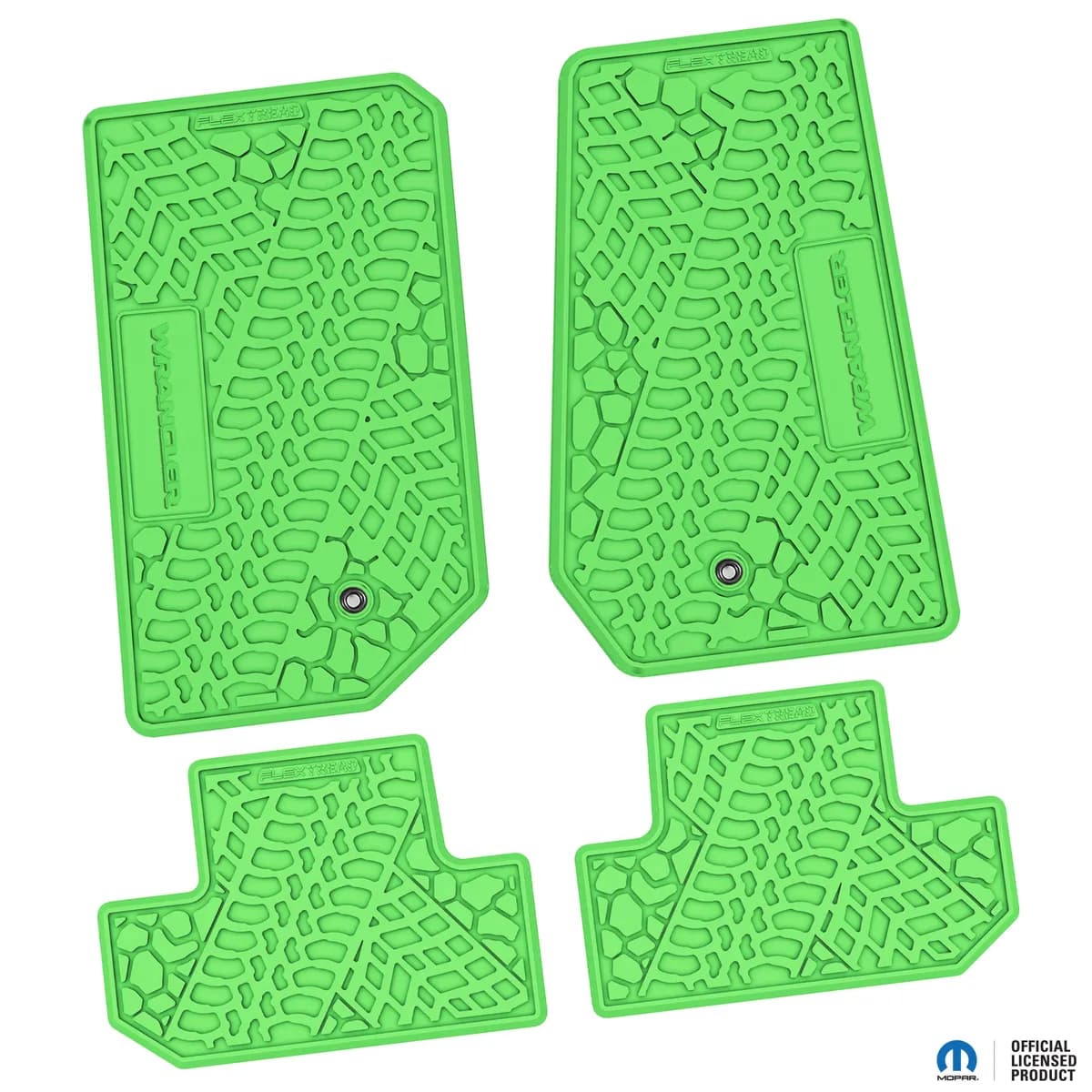 07-13 Jeep JK 2 Dr Front -Tire Tread/Scorched Earth Scene w/ Wrangler Insert - Black w/ White Insert
