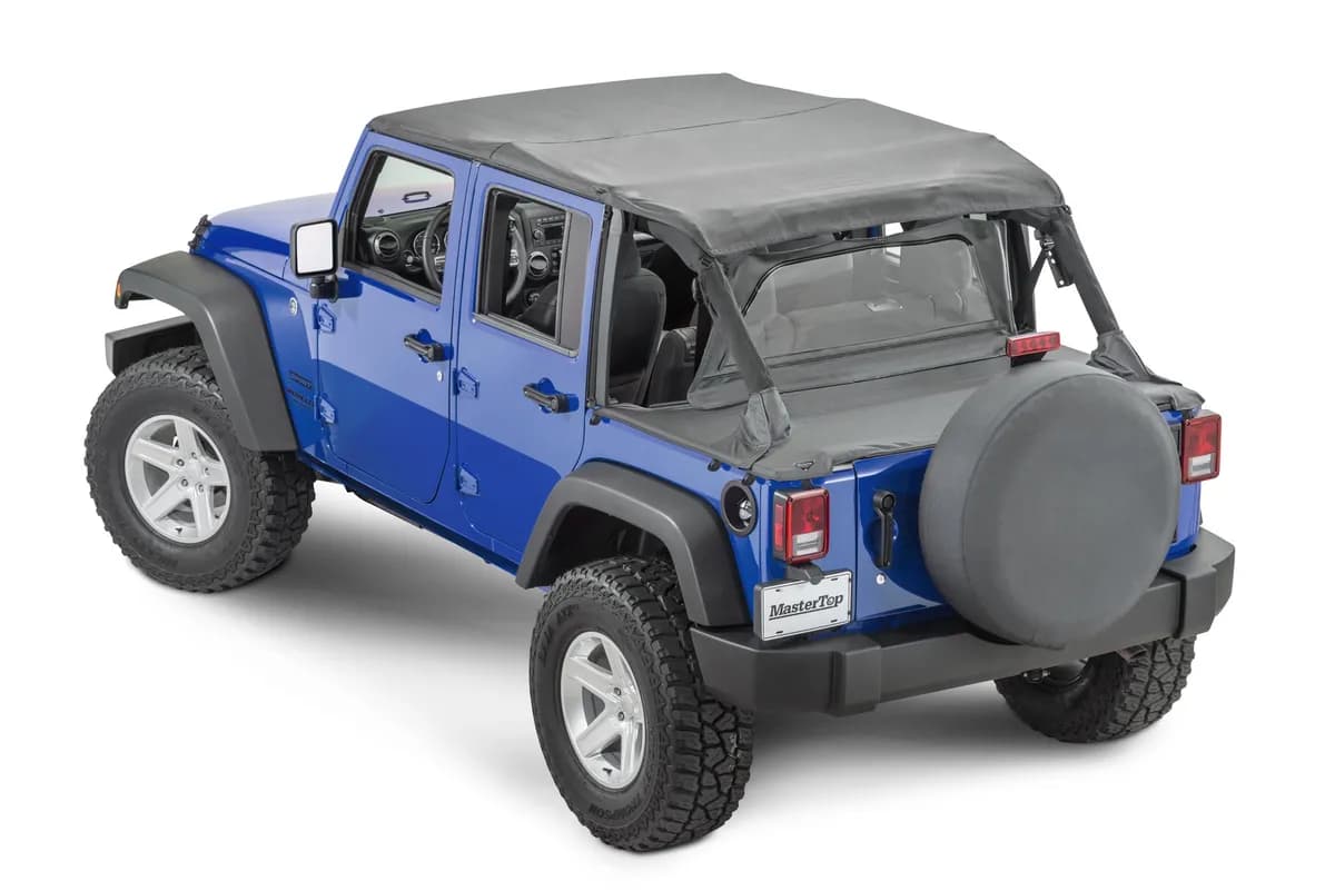 Jeep JK Bimini Top Plus For 07-18 Wrangler JK 4 Door Black Diamond MasterTop