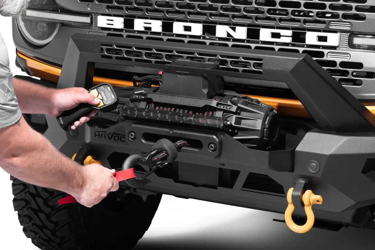 Go Rhino XG-W13000KB - RealTruck Traction Recovery 13K Winch - Black