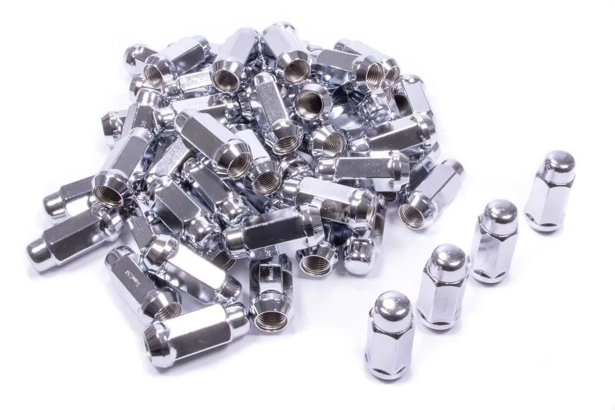 Acorn Bulge XL Heat Treated Lug Nut 3/4" Hex 9/16"-18 Chrome Bulk 41198XLHT
