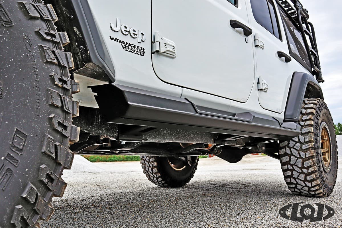 LoD Offroad JT Armor Lite Rocksliders 4 Door Skid Plates (pair) (Black Powder Coated)