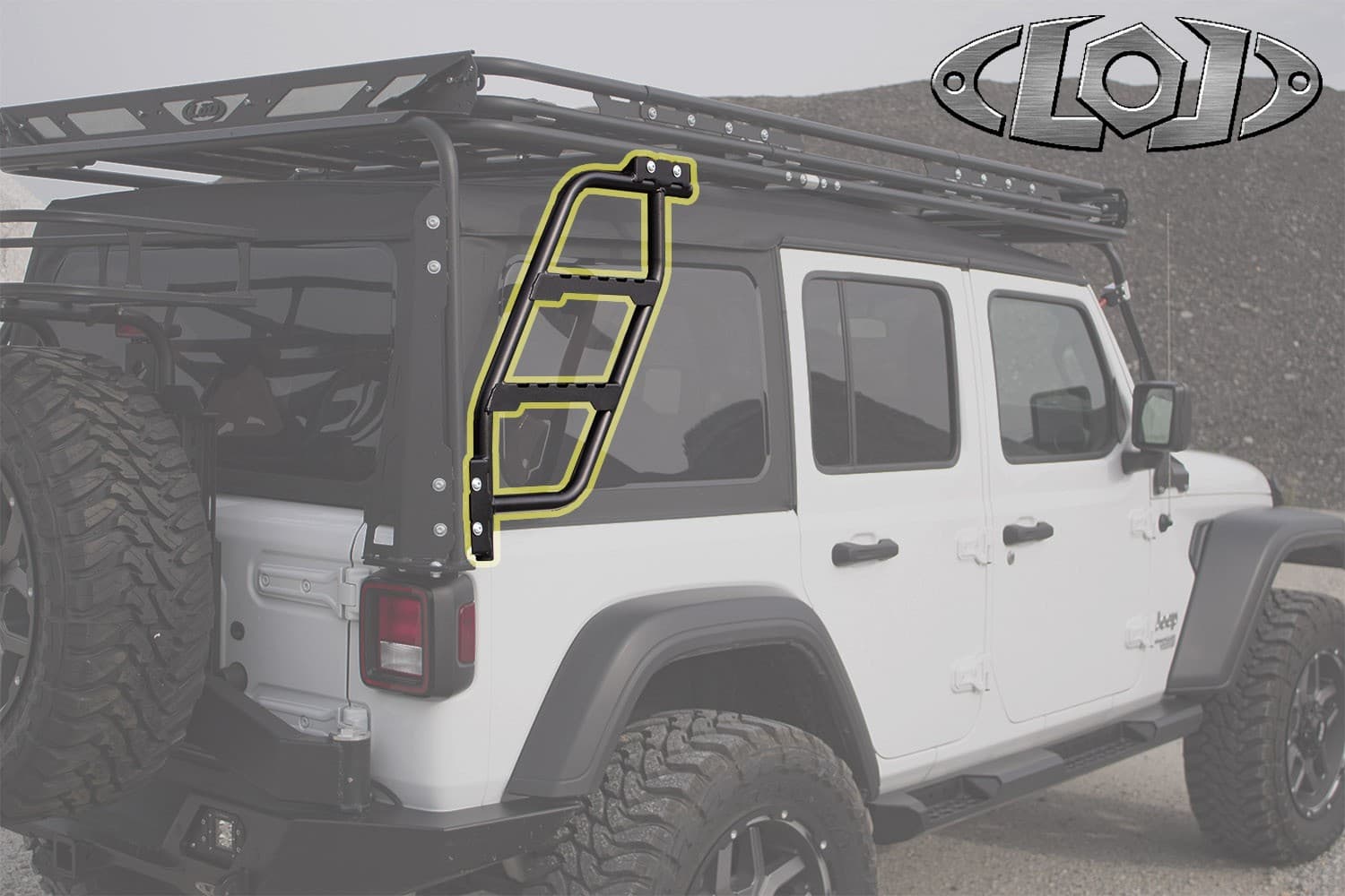 LoD Offroad LOD Destroyer Series Roof Rack Side Ladder - Passenger Side - JL/JK