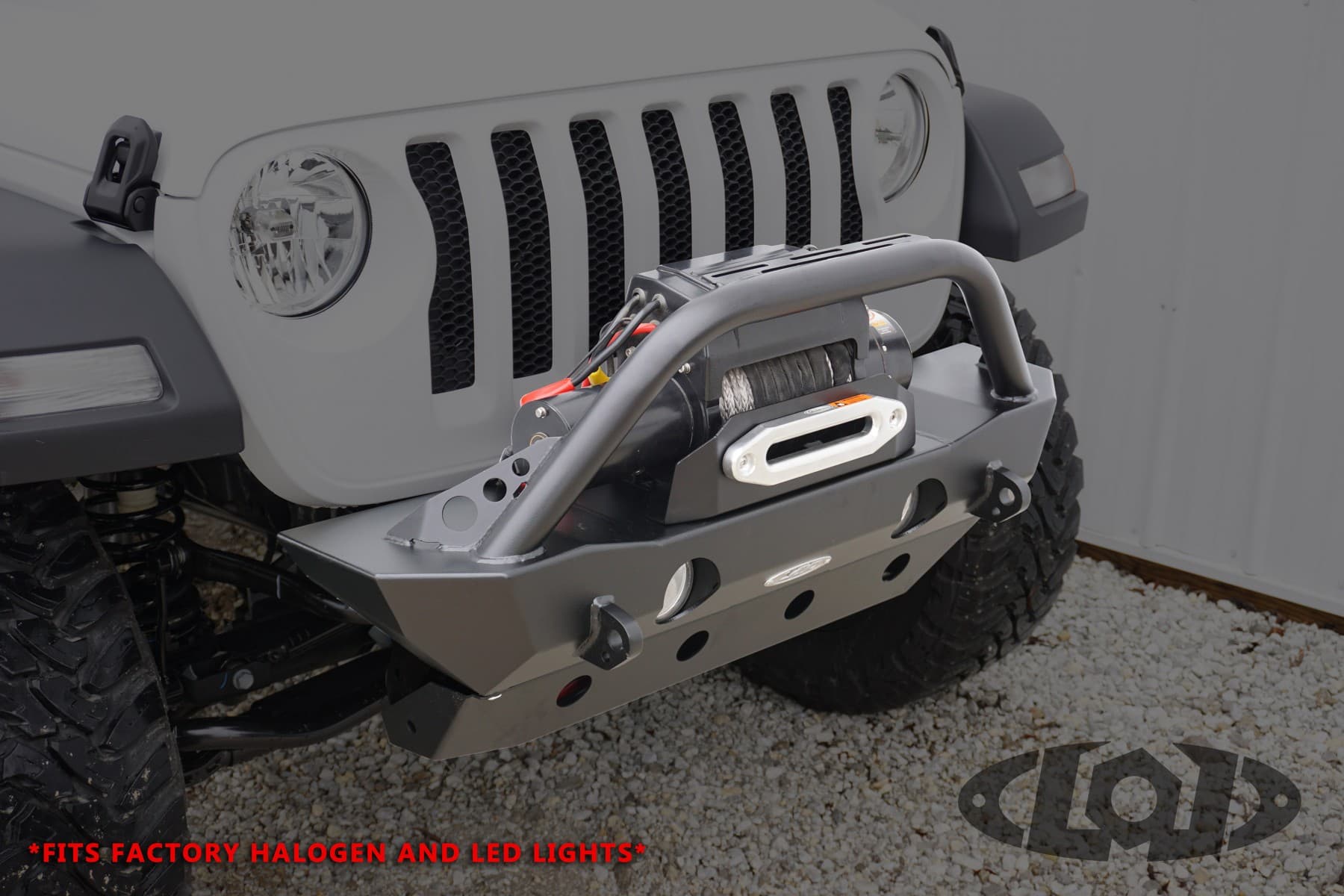 LOD Destroyer Shorty Front Bumper w/ Bull Bar - Black Powder Coated - JT/JL product image