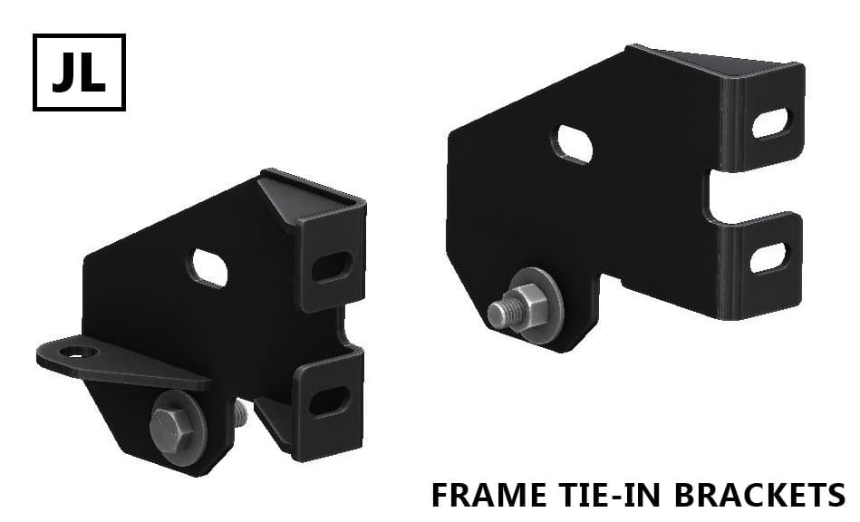 JL/JT Frame Tie-in Bracket (For front bumper) (Black Powder Coated) product image