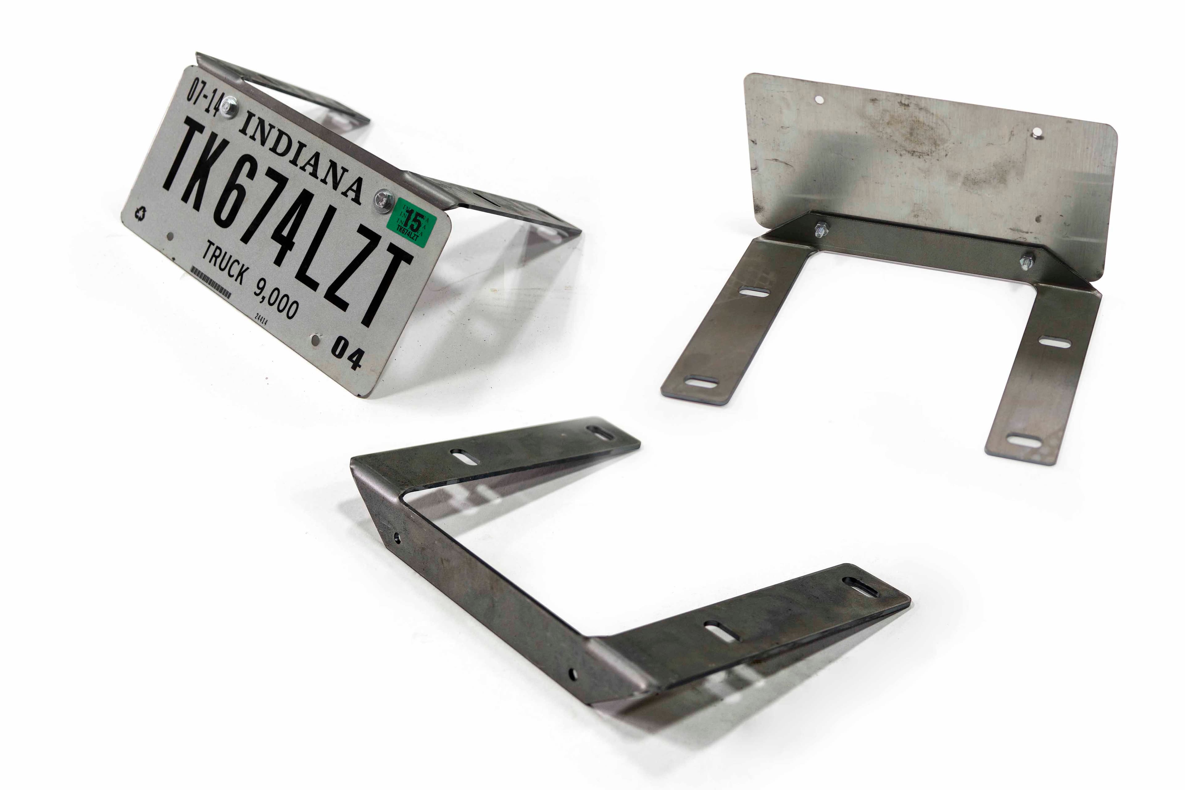 LOD Destroyer Front Bumper License Plate Mount Black Powder Coated - JT/JL/JK product image