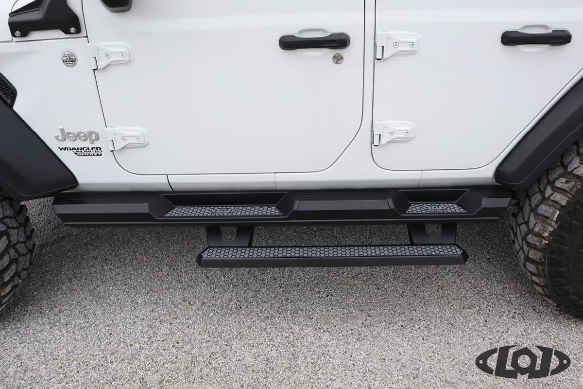 Armor Lite Rocksliders Long Drop Steps (pair) (Black Powder Coated) product image