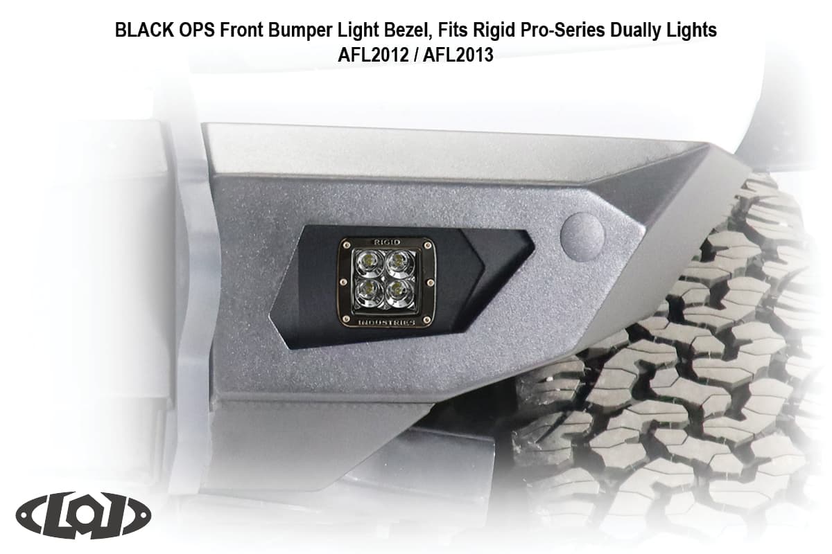 2021+ Bronco Black Ops Rigid Dually Front Light Bezel (pair) (Black Powder Coated) product image