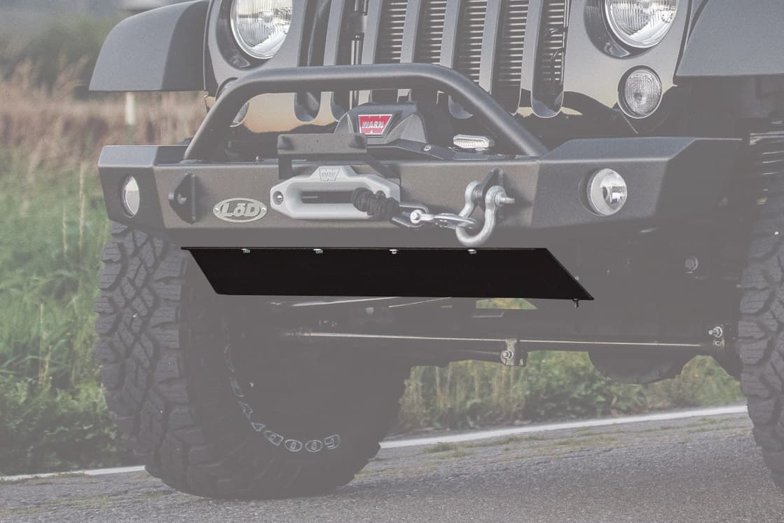 JK Signature Series Mid Width / Full Width Bolt on Skid Plate (Black Powder Coated) product image