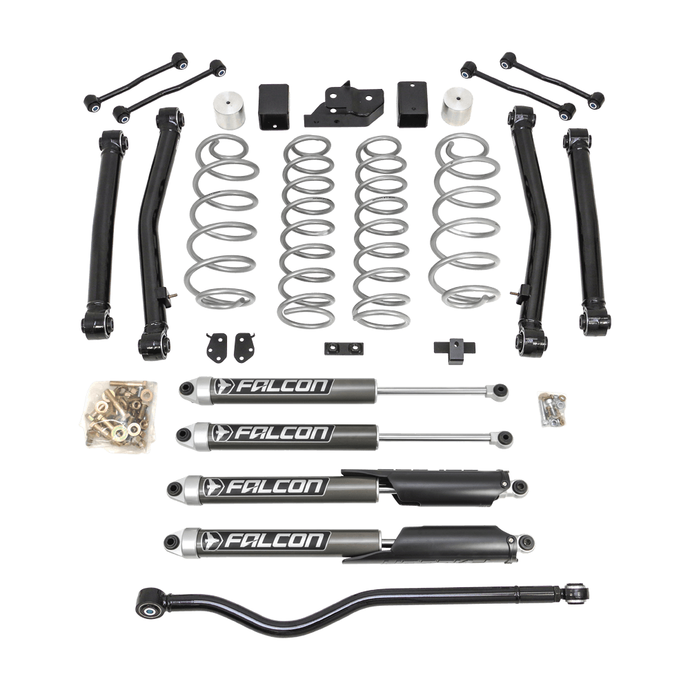 ReadyLift Terrain Flex 4-Arm Kit with Falcon 2.1 Shocks. 3.5ft. (silver spring plus front track bar)