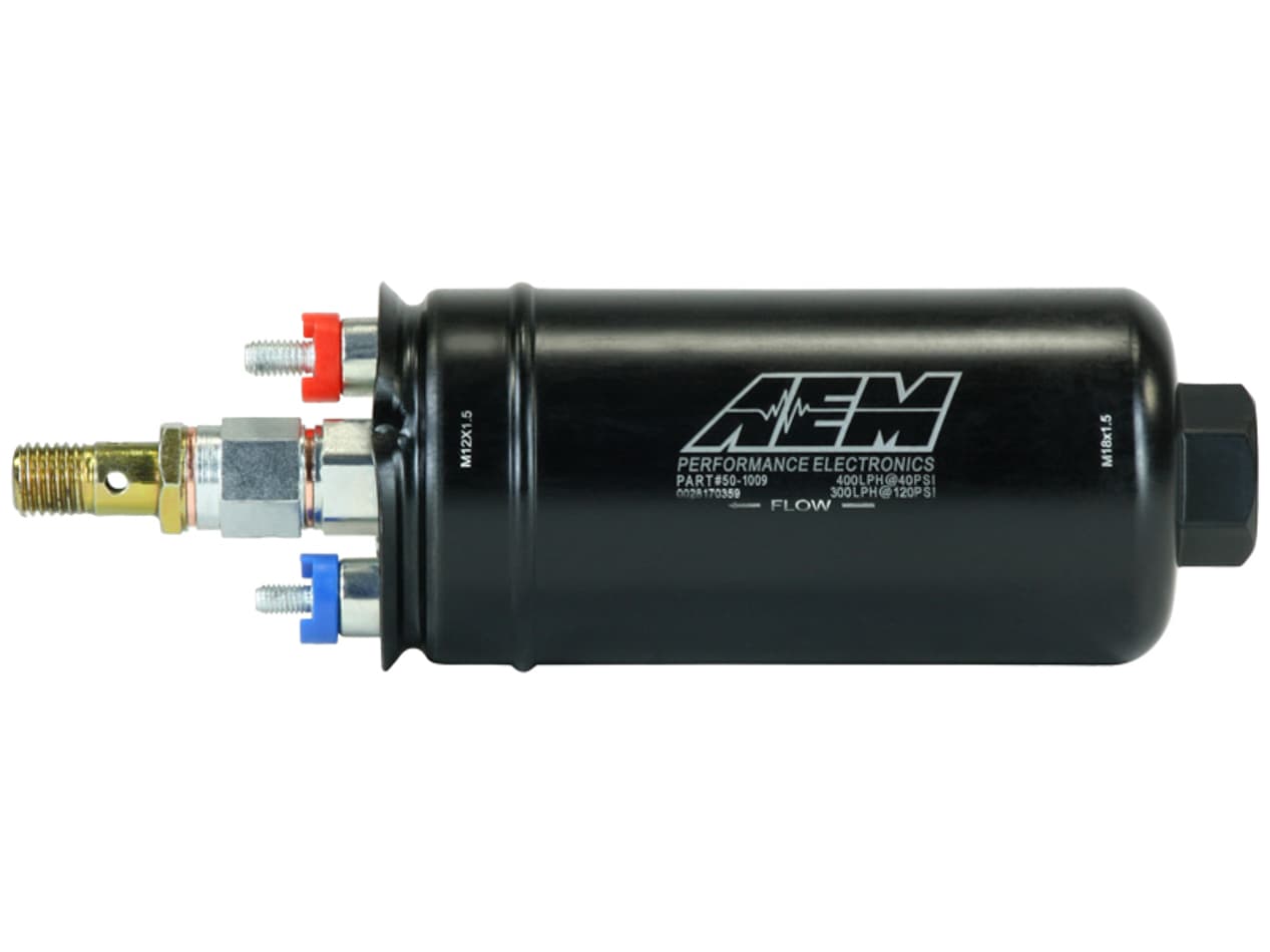 400LPH INLINE HIGH FLOW FUEL PUMP.