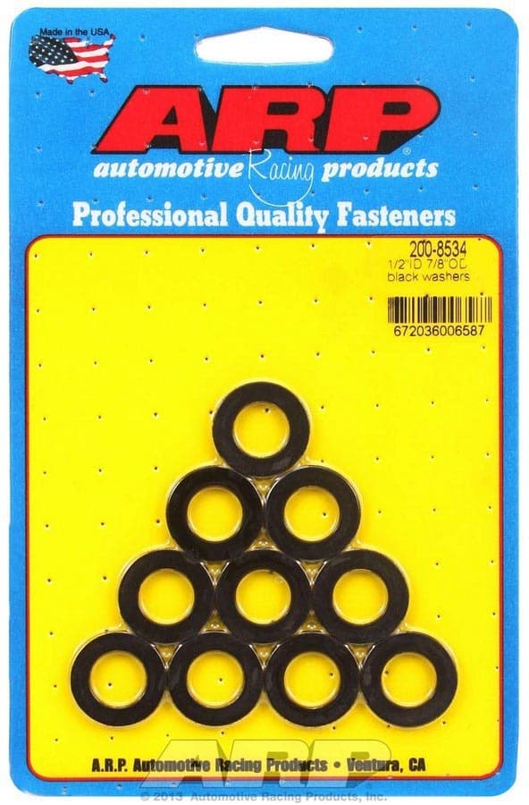 ARP Auto Racing Black Washers - 1/2 ID x 7/8 OD (10)
