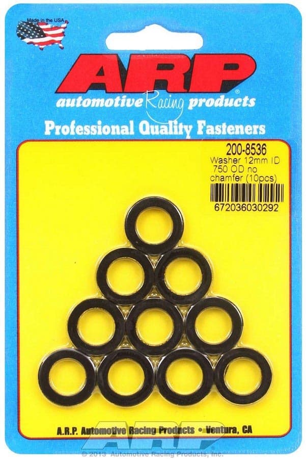 ARP Auto Racing Black Washers - 12mm ID x 3/4 OD (10)