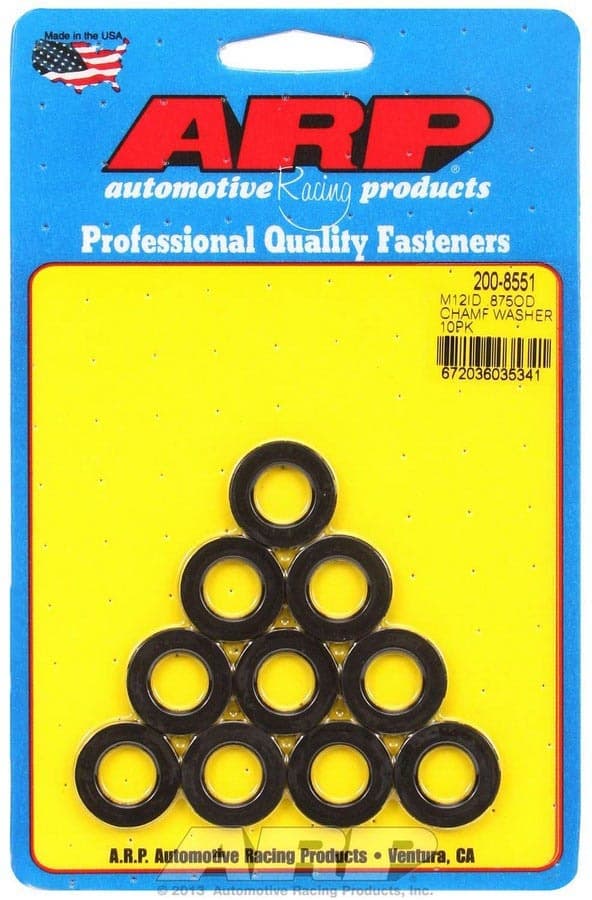 ARP Auto Racing 12mm ID Washers 10pk .875 OD Chamfer