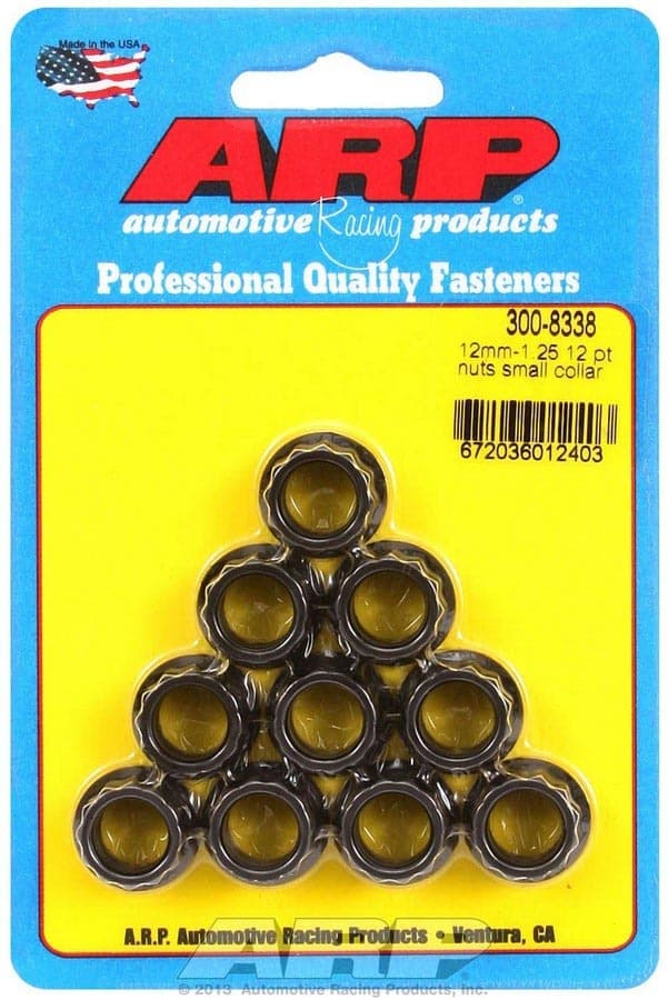 ARP Auto Racing M12 X 1.25 12PT NUT KIT (SMALL COLLAR)