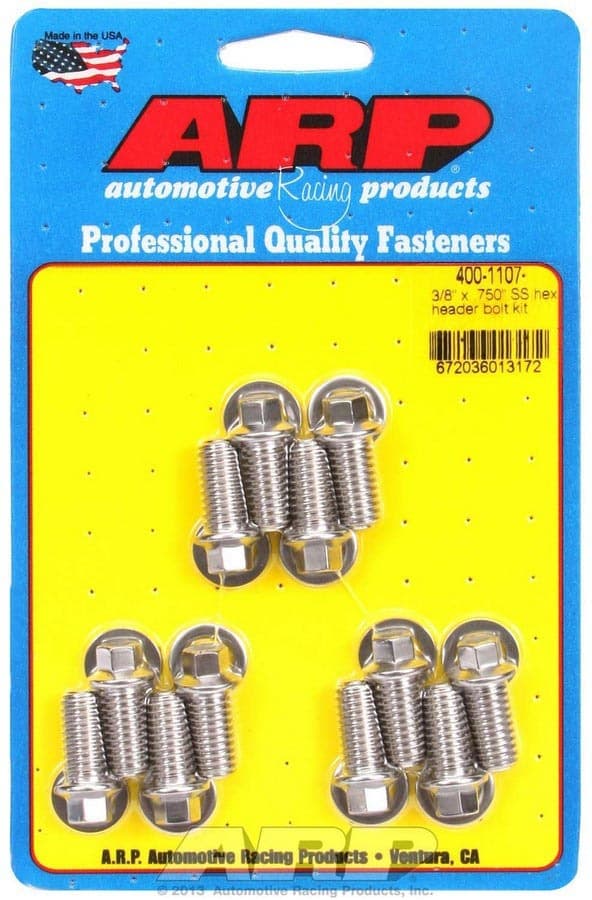 ARP Auto Racing S/S Header Bolt Kit - 3/8 x .750 UHL (12)