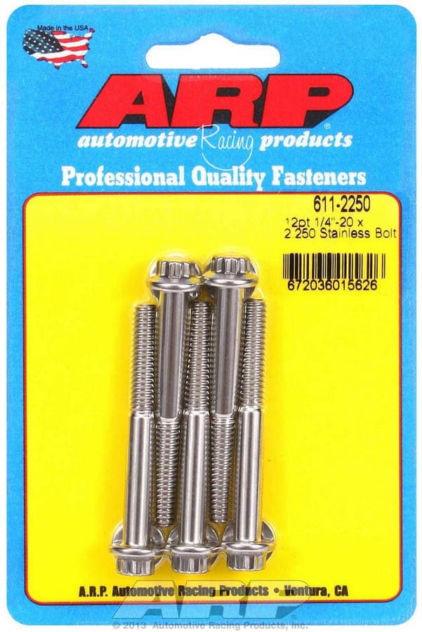 ARP Auto Racing S/S Bolt Kit - 12pt. (5) 1/4-20 x 2.250