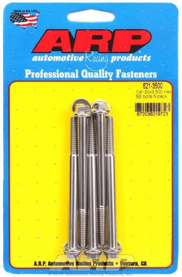 ARP Auto Racing S/S Bolt Kit - 6pt. (5) 1/4-20 x 3.500