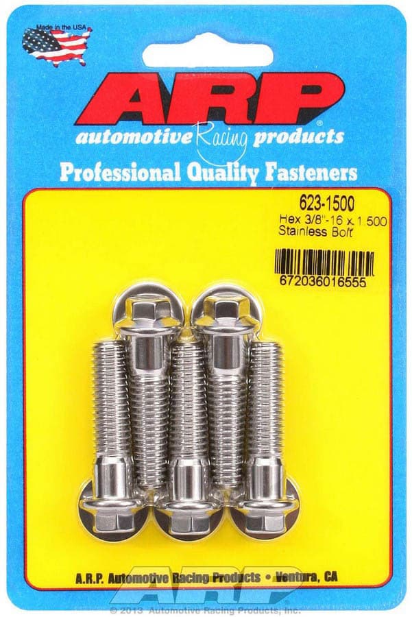 ARP Auto Racing S/S Bolt Kit - 6pt. (5) 3/8-16 x 1.500