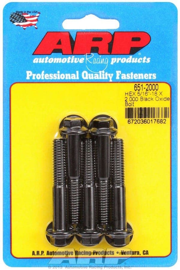 ARP Auto Racing 5/1618 X 2.000 HEX BLACK OXIDE BOLTS