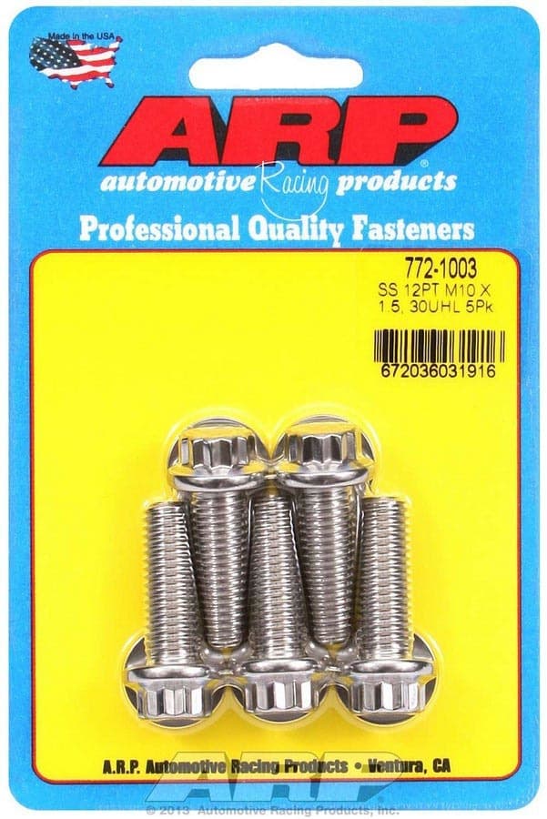 ARP Auto Racing Bolt Kit - SS 12pt 5pk 10mm x 1.50 x 30mm