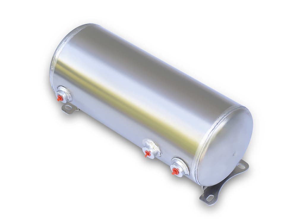 3 Gallon Aluminum Air Tank W/ Two 1/4 Inch NPT Ports And One 1/8 Inch NPT Port18.875 Inch Long And 7 Inch Diameter Ridetech