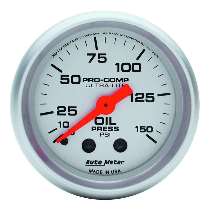 AutoMeter 2-1/16 in. OIL PRESSURE, 0-150 PSI, ULTRA-LITE