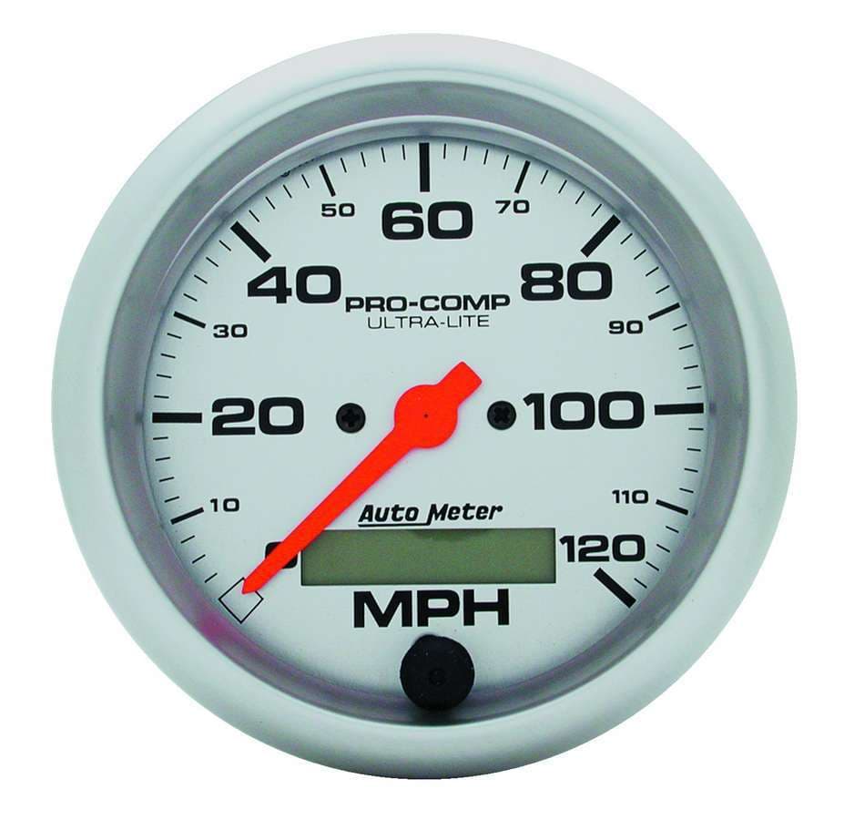AutoMeter Gauge, Speedo, 3 3/8", 120mph, Elec. Program w/ LCD odo, Ultra-Lite