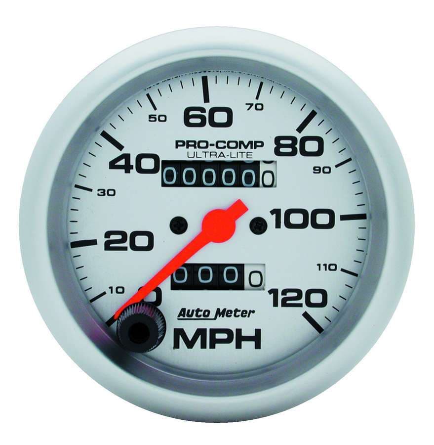 AutoMeter Gauge, Speedometer, 3 3/8", 120mph, Mechanical, Ultra-Lite