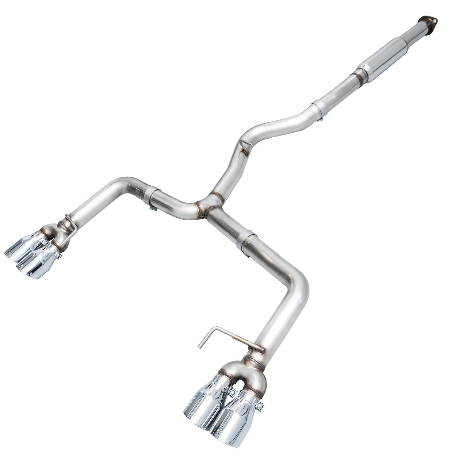 AWE Track Edition Exhaust for VA GV WRX STI Sedan - Chrome Silver Quad Tips 102mm