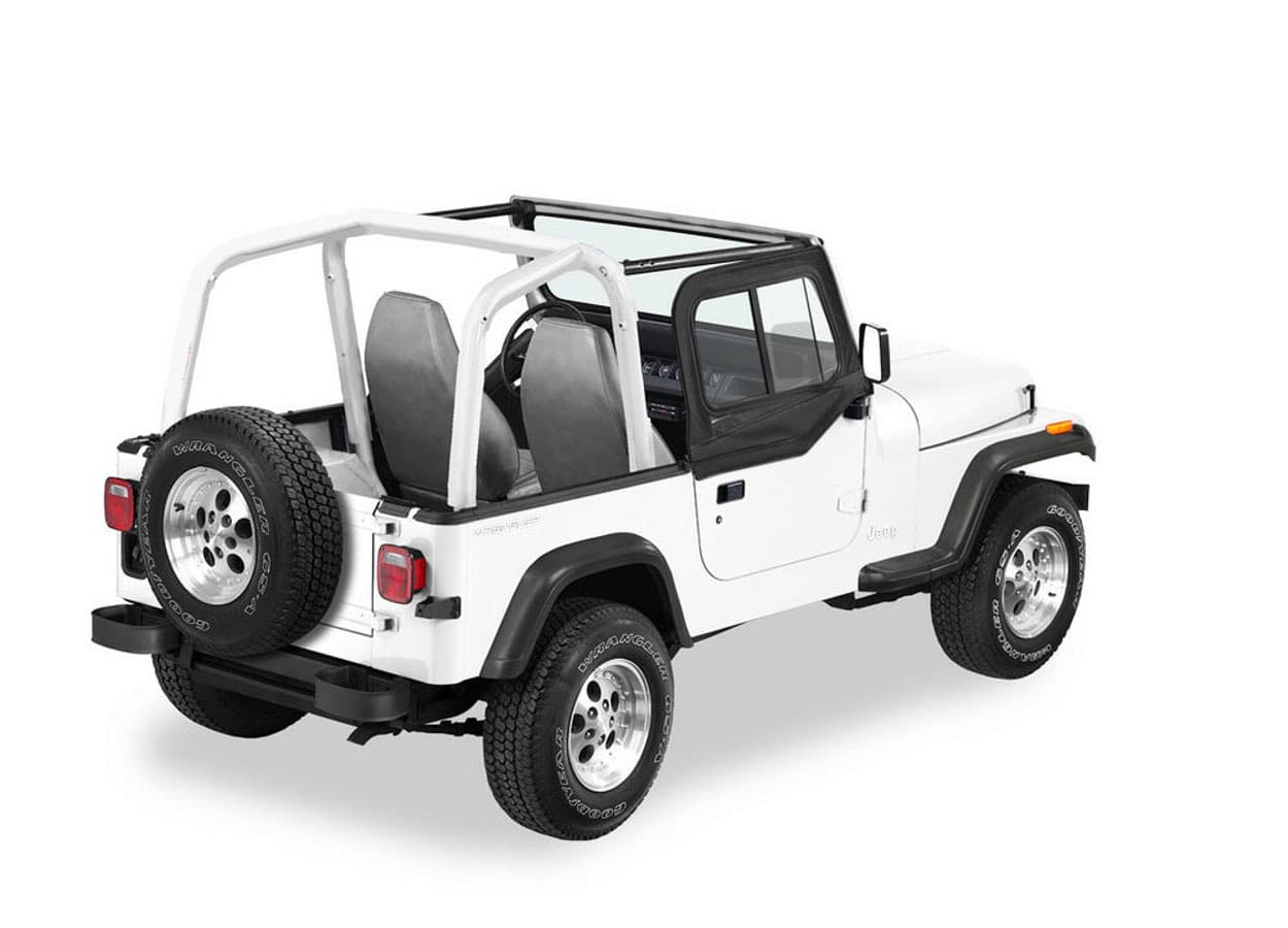 Bestop Bestop Upper Door Sliders - Dual Sliding Window, Black Diamond - TJ