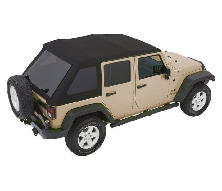 Bestop Bestop Trektop NX Glide Convertible Soft Top Black Twill - JK 4dr
