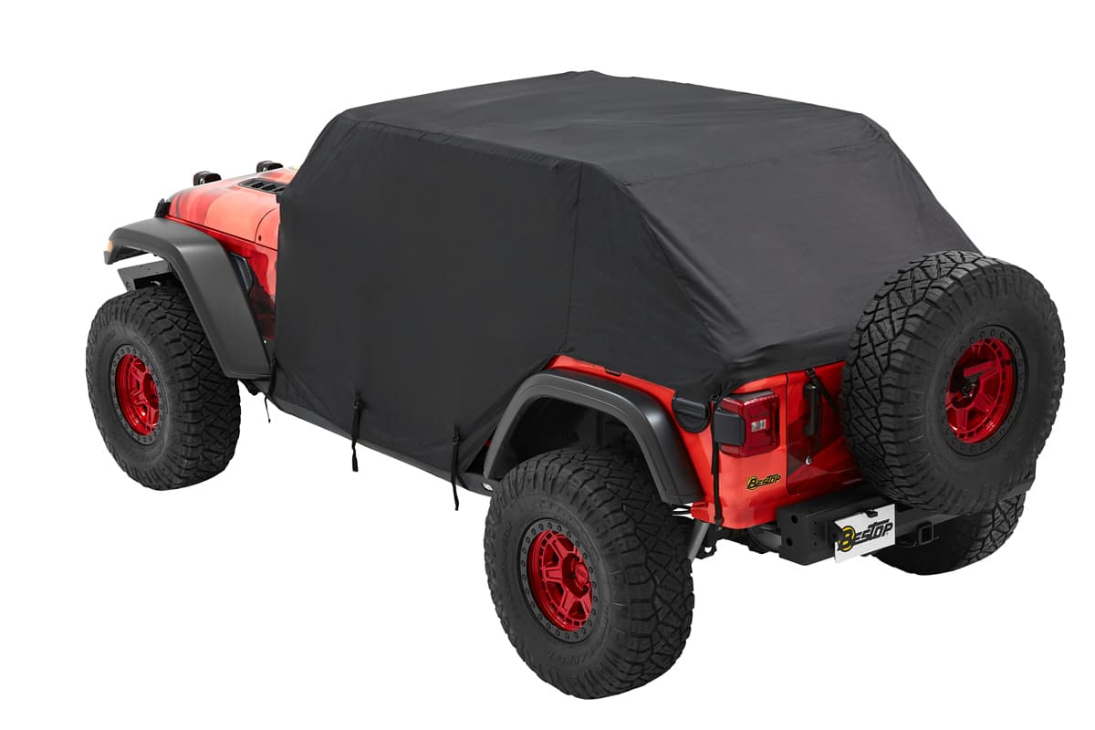 Bestop All Weather Trail Cover - Jeep '07-18 Wrangler JK / '18-26 JL 4-Door (Black, Trektop)
